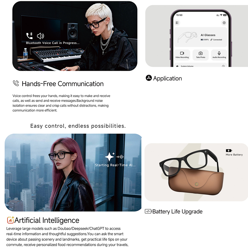 2026 AI smart Glasses HD 800W  - Audio Music Ai review and price