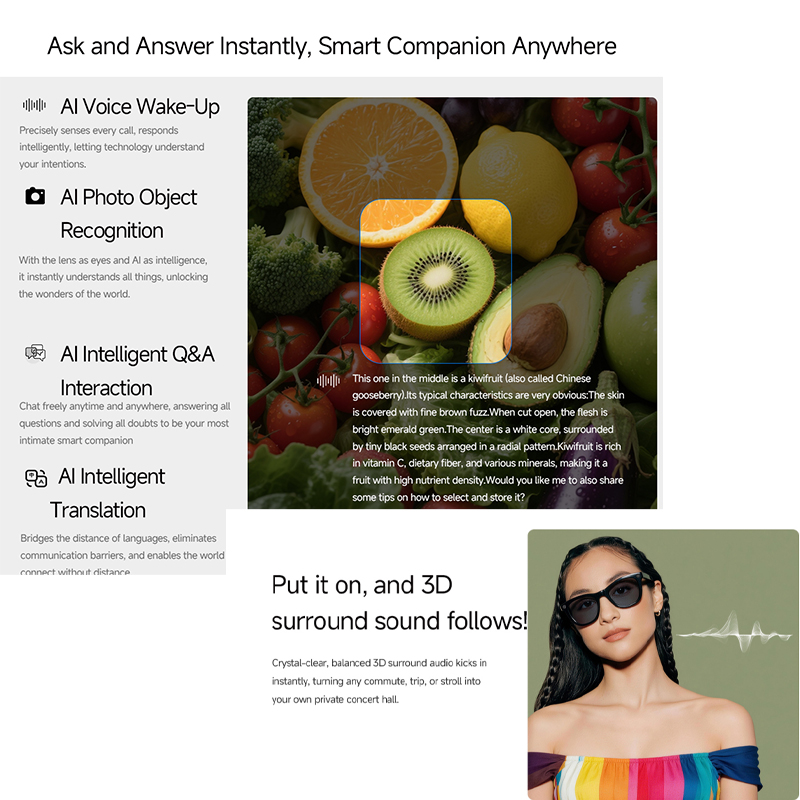 2026 AI smart Glasses HD 800W  - Audio Music Ai review and price
