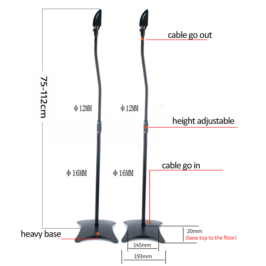 (1 set=1 Pair) SF06-II 75CM 11 - Speaker Stand Tripod review and price
