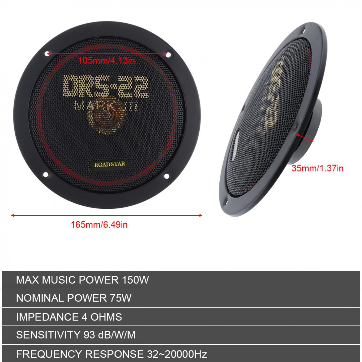 2pcs 6.5 Inch 12V 150W Car Coa - Audio Universal Music review and price